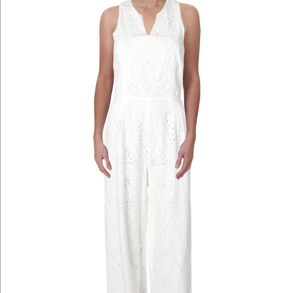 NWT Trina Trina Turk Embroidered Eyelet Jumpsuit